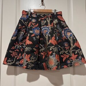 Guess Black Skirt with Floral Embroidery